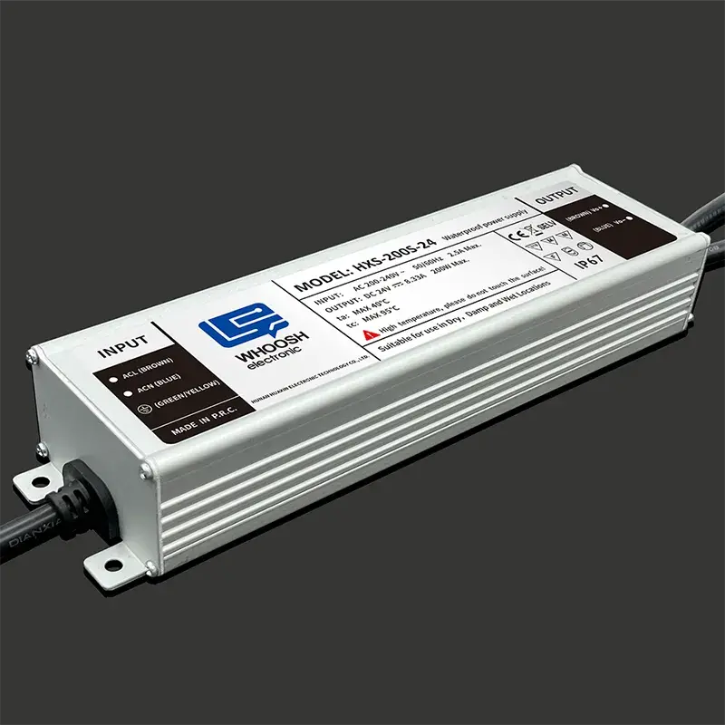 Fuente de alimentación impermeable IP67 12V 24V 200W, larga vida útil, alta estabilidad