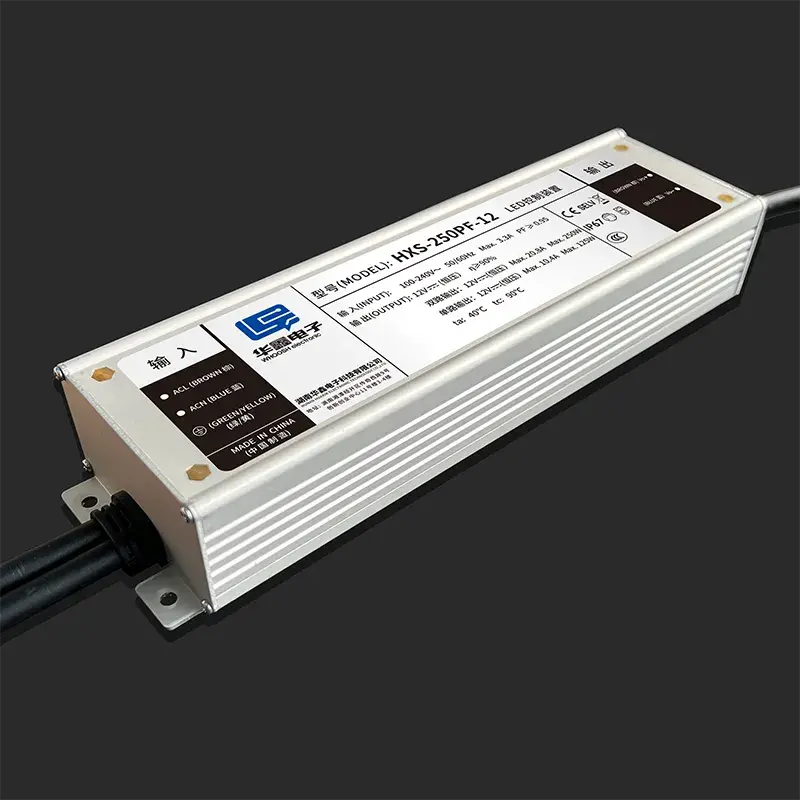 Transformador LED a prueba de agua CE 48V 250W IP67 36V 24V Cumple con CE