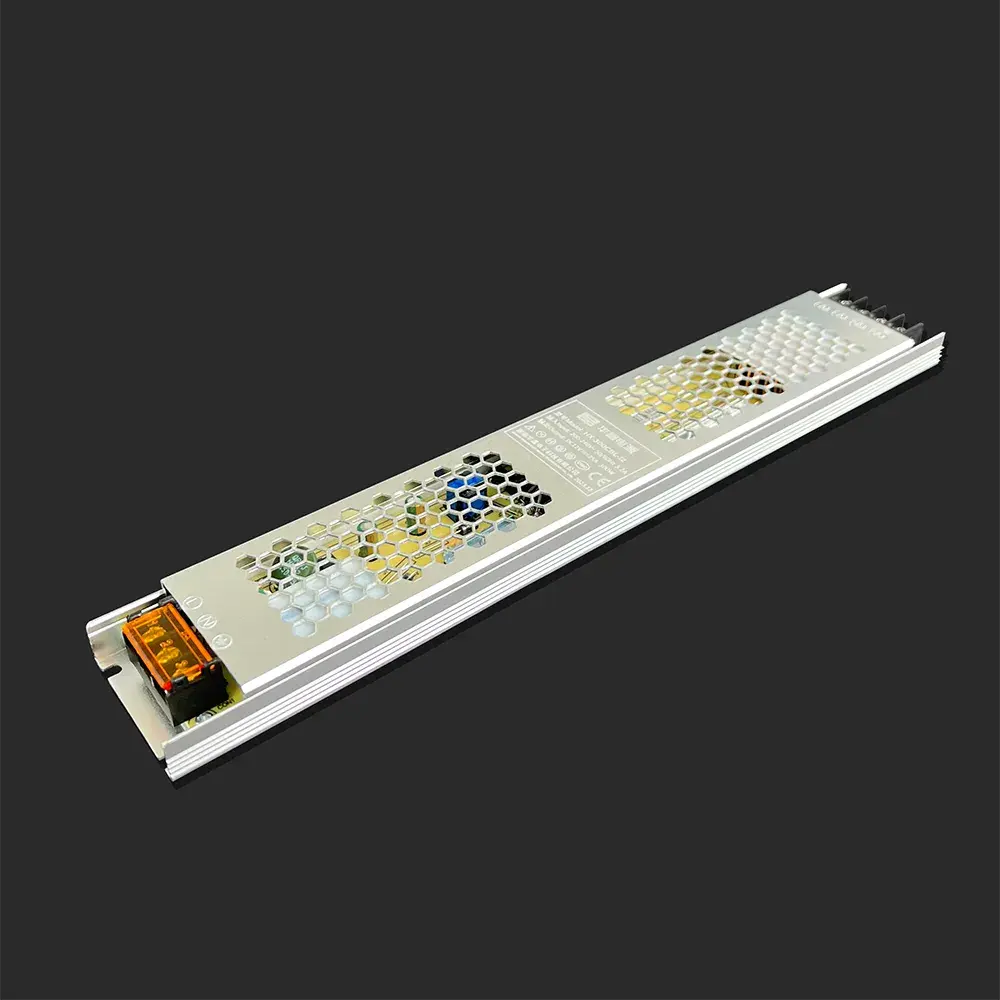 Fuente de alimentación delgada de 24 V, 12,5 A y 300 W con caja de luz LED y carcasa brillante